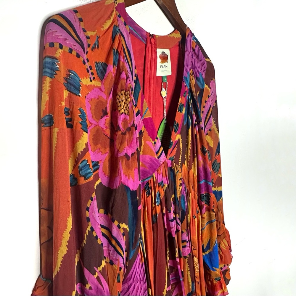 Farm Rio Vintage Wave Maxi Dress Small NWT - Picture 8 of 16